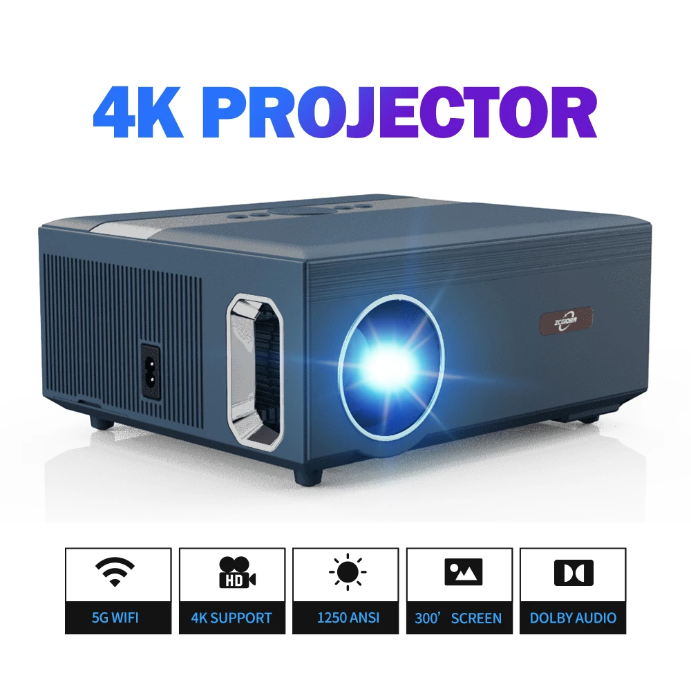 

Ultra HD Projector Smart 4K 15000 Lumens for Home Theater Bluetooth Wifi Dolby Real 1080P Full HD Beam Projectors for Date Show