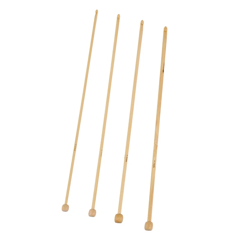 1 Набор (12 шт./комплект) спицы из натурального бамбука одинарные заостренные