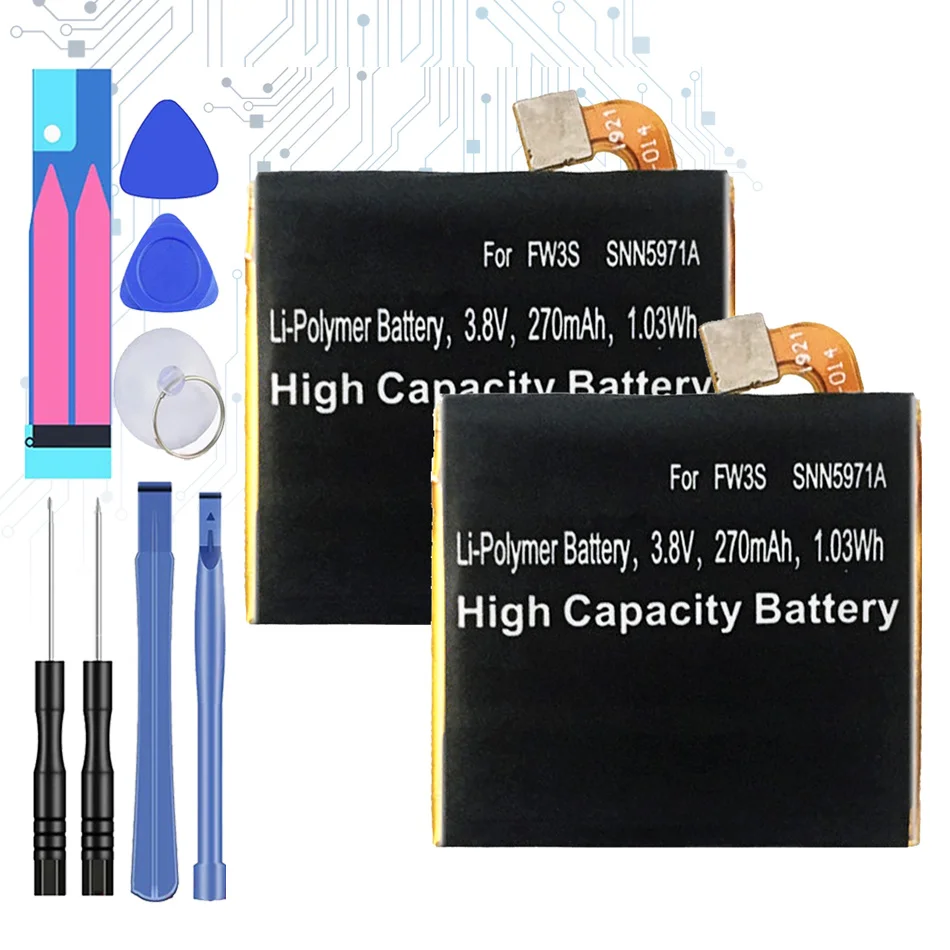 

FW3S FW3L Battery for Motorola Moto 360 Moto360 2nd 42mm/Moto 360 2nd 46mm SNN5962A Watch Battery Batterij + Track Code