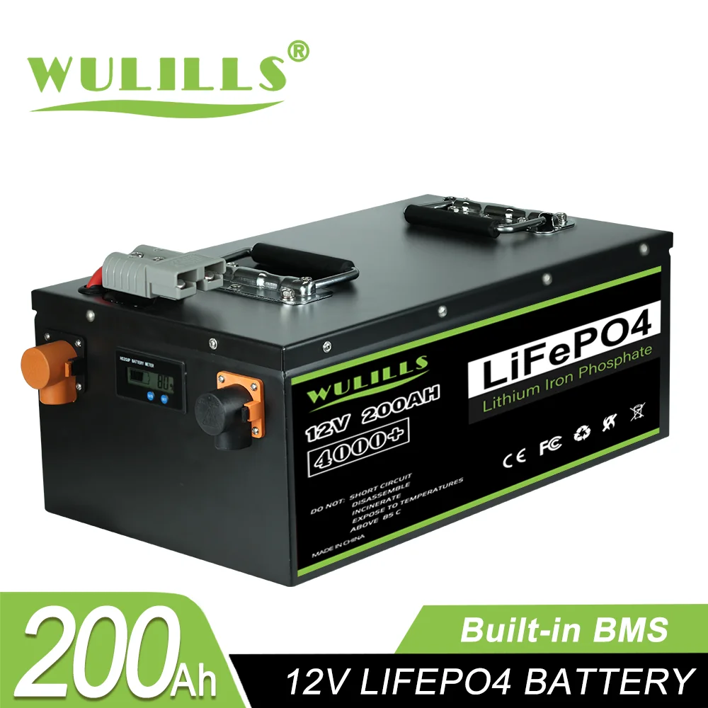 

Новая литиевая батарея 12 В 200 ач LiFePO4 Встроенная батарея глубокого цикла BMS для домашнего хранения энергии на солнечных батареях идеально по...