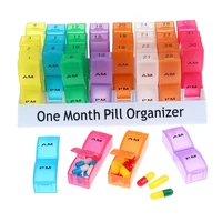 32 slots monthly pill organizer box medicine container storage case travel daily
