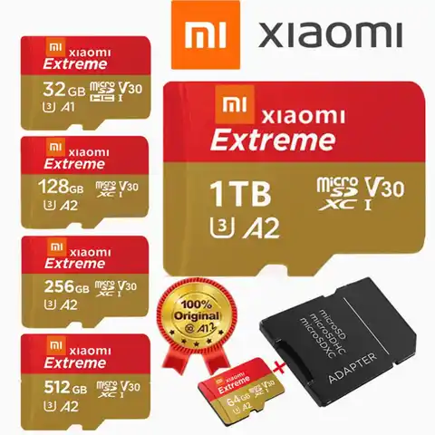 Высокоскоростная карта памяти XIAOMI 2,0 Micro Sd A1 A2, Tf-карта класса 10, Tf-карта 16 Гб/32 ГБ/64 ГБ 256 ГБ/512 ГБ/ТБ, высокоскоростная карта памяти