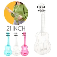 21 inch soprano ukulele transparent pc lightweight candy colored ukelele 3 strings mini guitar uke kids gift musical instrument