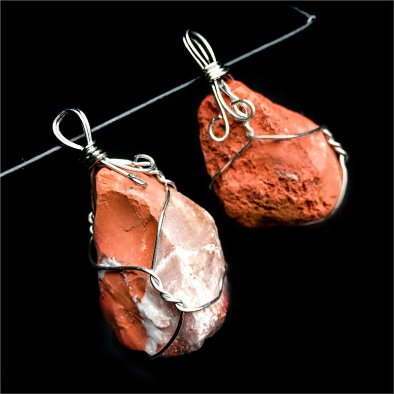 

Natural GemStone Redstone Opal Charm Amulet DIY Pendant slice crystal Energy Stone Healing Citrine Tourmaline Fluorite Malachite