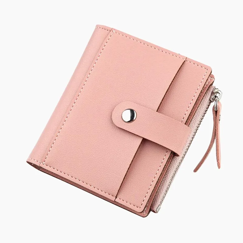 

2022 Fashion Short Women Wallet Mini ID Credit Card Holder New Women Slim PU Leather Coin Pocket Case Purse Wallet For Women