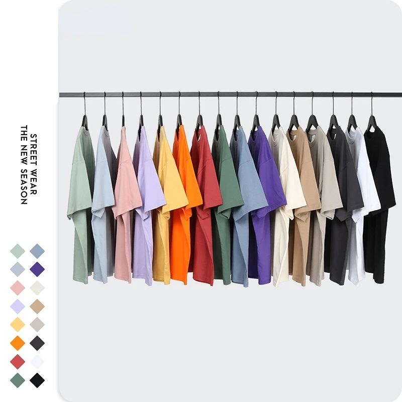 

16 Colors Summer Men Solid Color Plain T Shirts Oversize 100% Cotton Basic Tshirts 2023 Streetwear Harajuku Casual Tops Tees