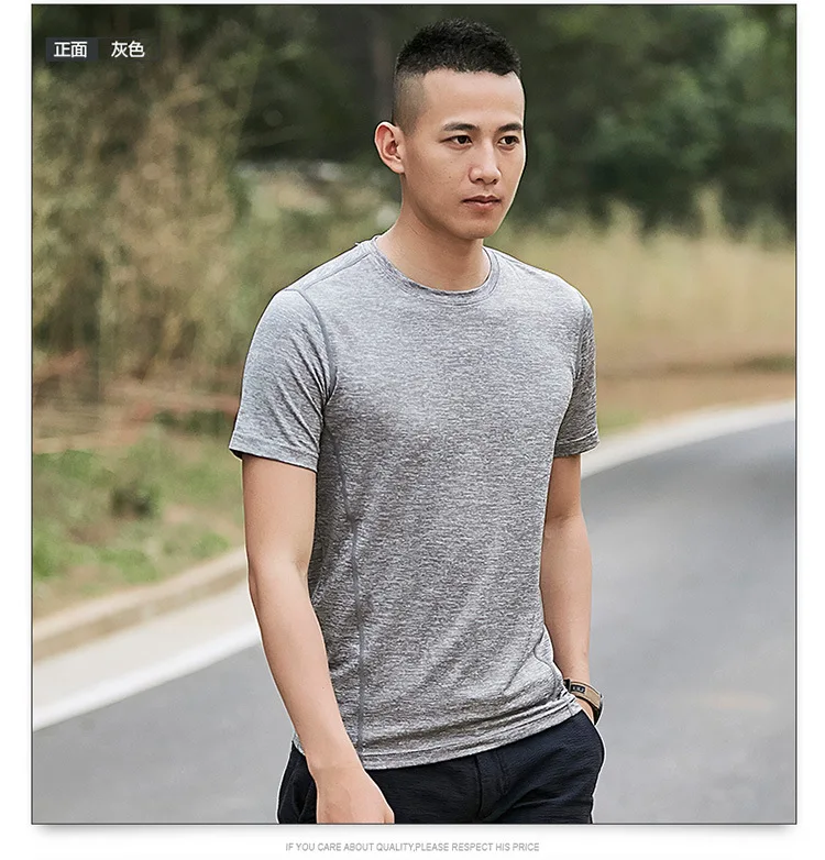 

50607 Men's blank t-shirt men's spring 100% cotton short sleeve t-shirt men's casual retro t-shirt men's