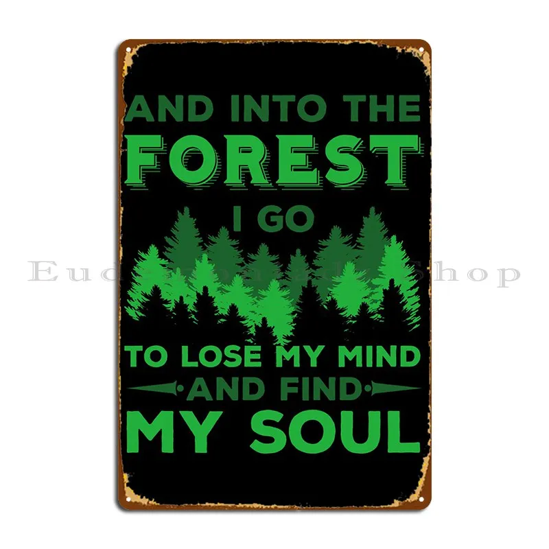 

Металлический плакат с надписью «I Go» в лесу, дизайн клуба, паба, настенная декорация на заказ