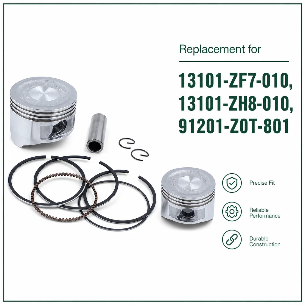 Фото Комплект прокладок и уплотнений для Honda GX160 GX200 168F 152F 5.5HP с фиксаторами поршневого шплинта, замена 13101-ZH8-010 91201-Z0T-801 №2
