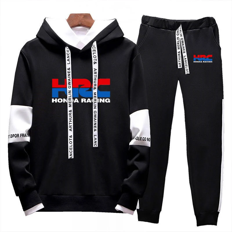 

Moto For HRC Repsol Racing Men Sweatshirt Set+Sweatpants Tracksuit 2 Pcs Outfits Jogger Sport Suit Pullover Streetwear Clothe