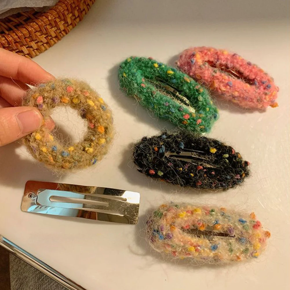 

1 Pcs Children Cute Autumn Winter Knitting Ornament Hair Clips Girls Lovely Sweet Barrettes Hairpins Kid Hair Accessories