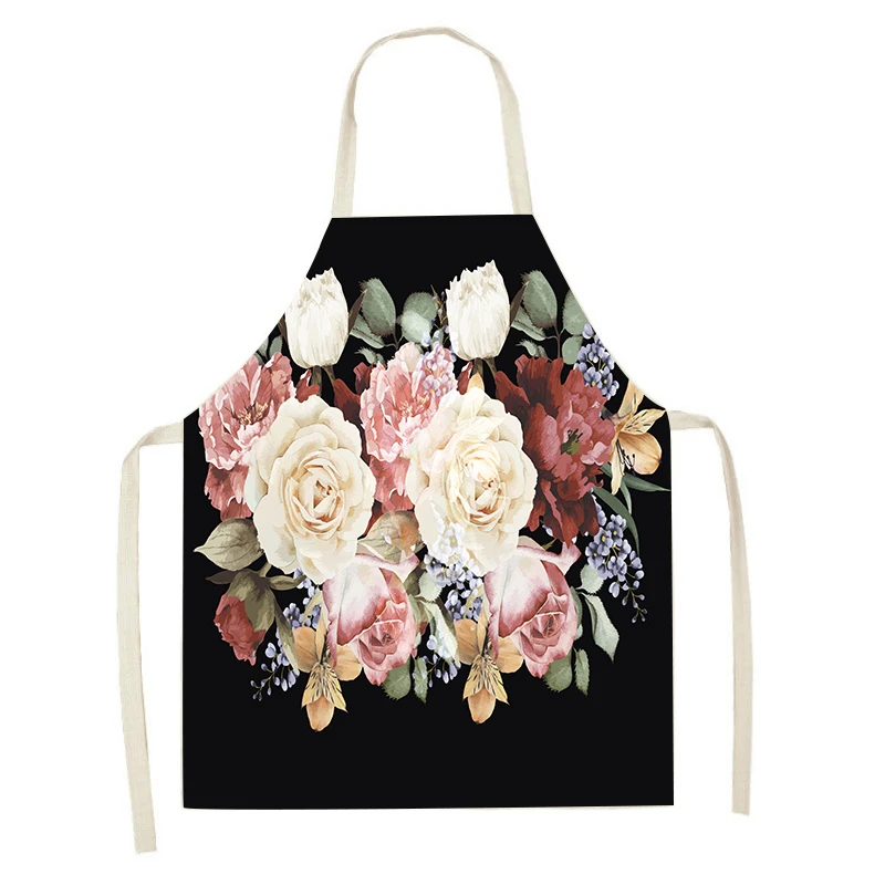 

Фартук с цветами аксессуары для выпечки красивые цветы домашние фартуки для девушек для женщин фартук кухонные фартуки Limpeza De Casa