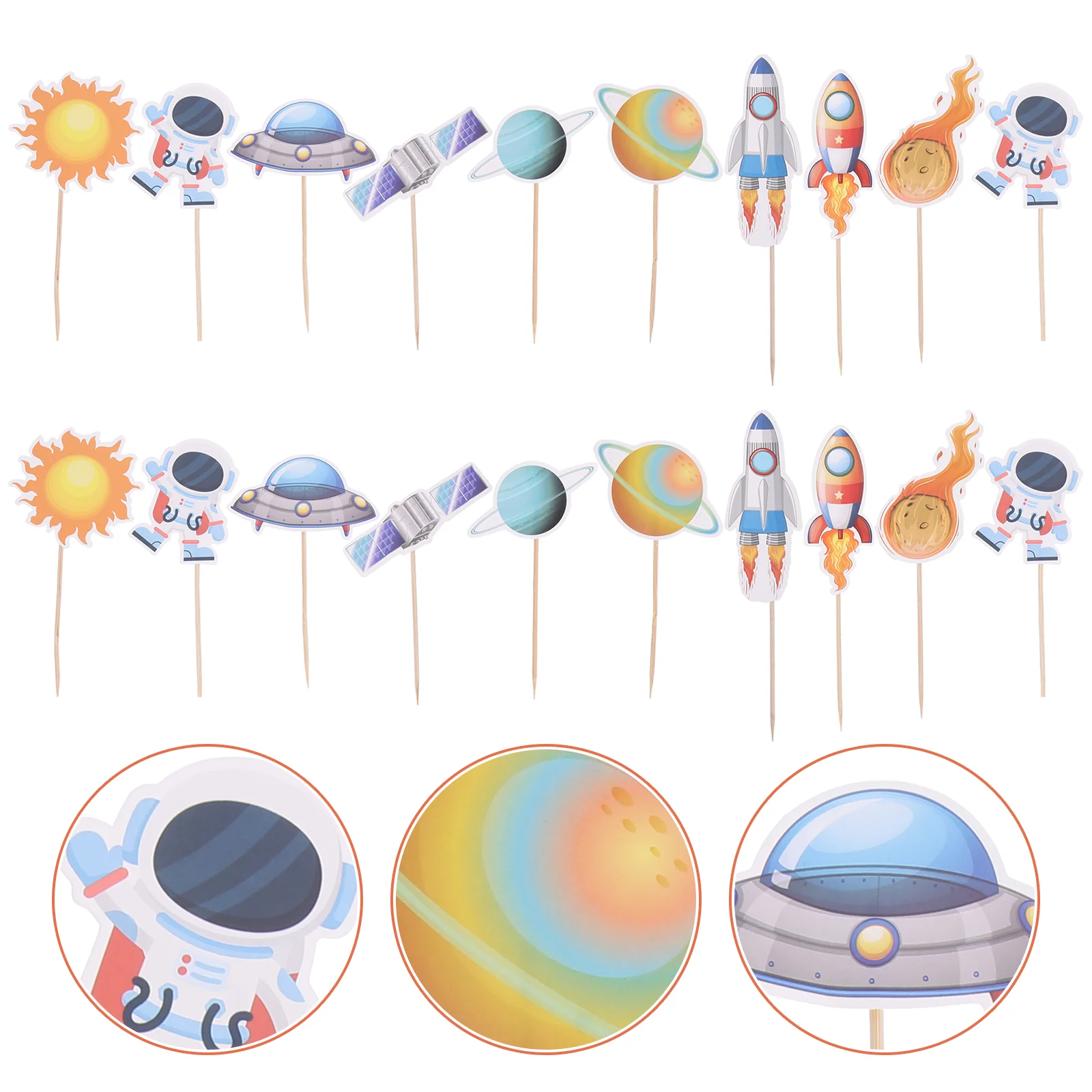 

20pcs Birthday Cake Decors Cake Picks Cake Insert Decor Birthday Party Photo Props