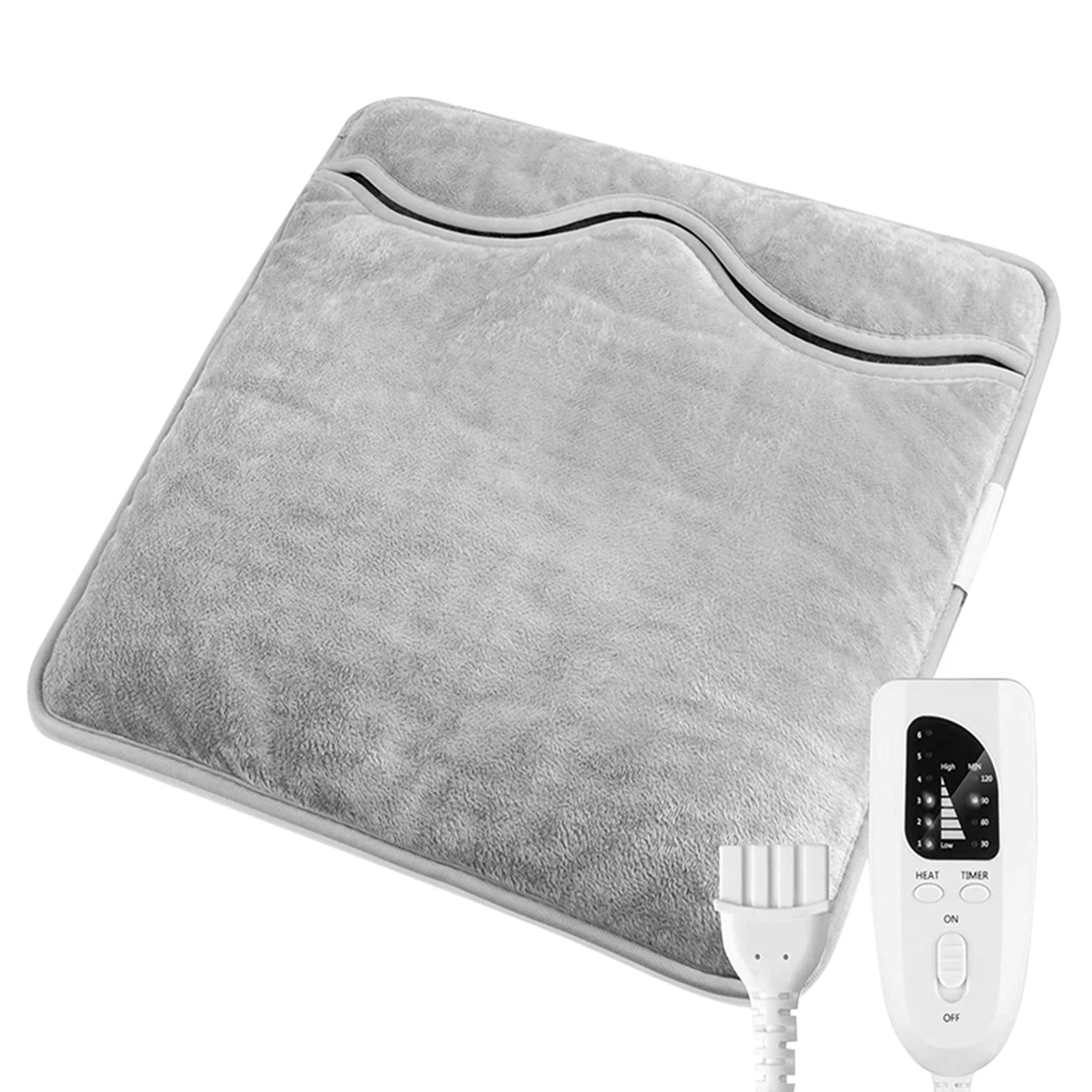 

Auto Shut Off Adjustable Men Women Washable Electric Foot Warmer 6 Mode Home Office 4 Timer Crystal Fleece UK Plug Quick Heating