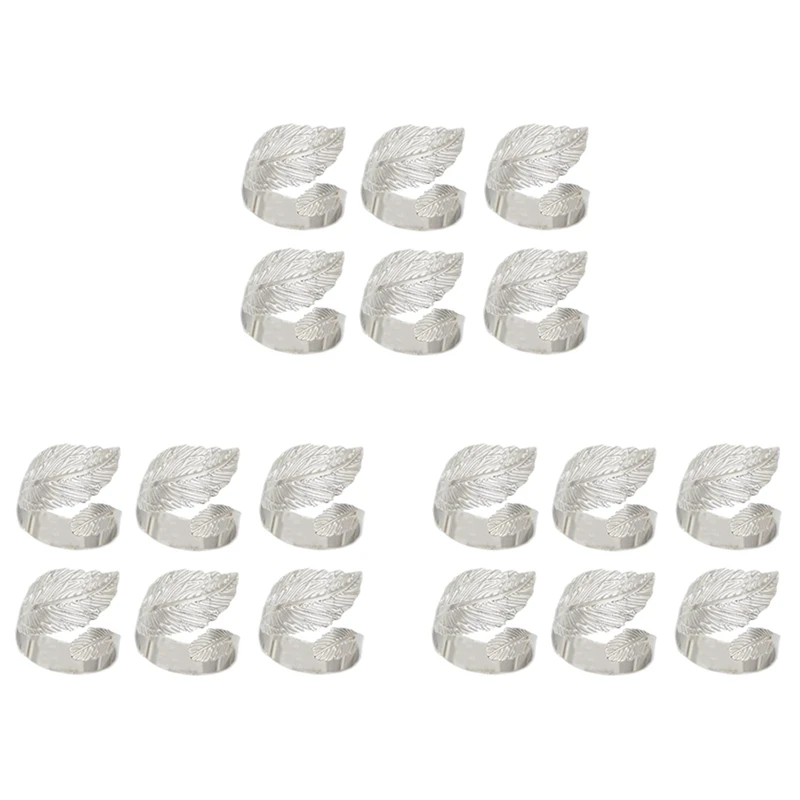 

Набор колец для салфеток 18 дюймов, кольца для салфеток с листьями для стола, металлические кольца для салфеток с листьями для праздника, Лидер продаж