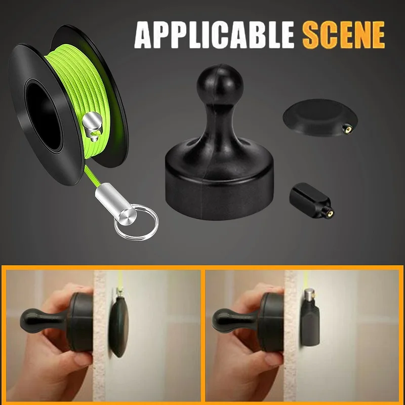 

Magnetic Pipe Threader Kit Sewer Dark Wire Electrician Threader Magnetic Pull Wire Nylon Pipe Electrician Threader Hand Tools