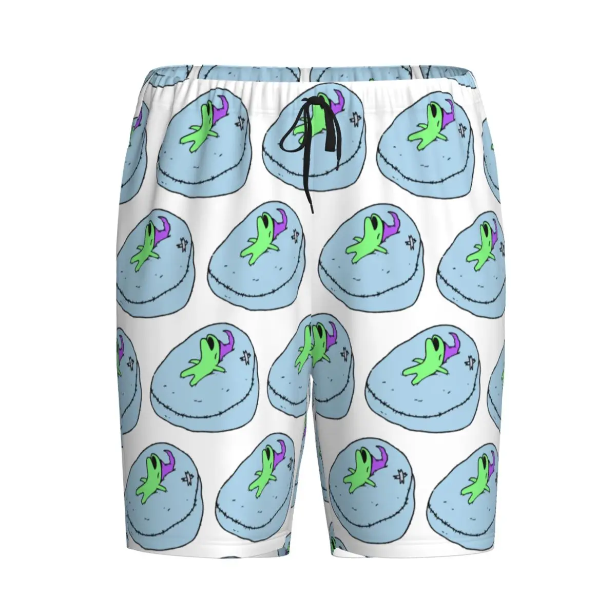 Фото Мужские пижамные штаны Custom Glep Sleeping Smiling Friends: шорты и брюки для сна и отдыха №1