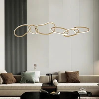 home led ring lamp pendant light dining table hanging chandelier led pendant light for living room kitchen creative lustre decor