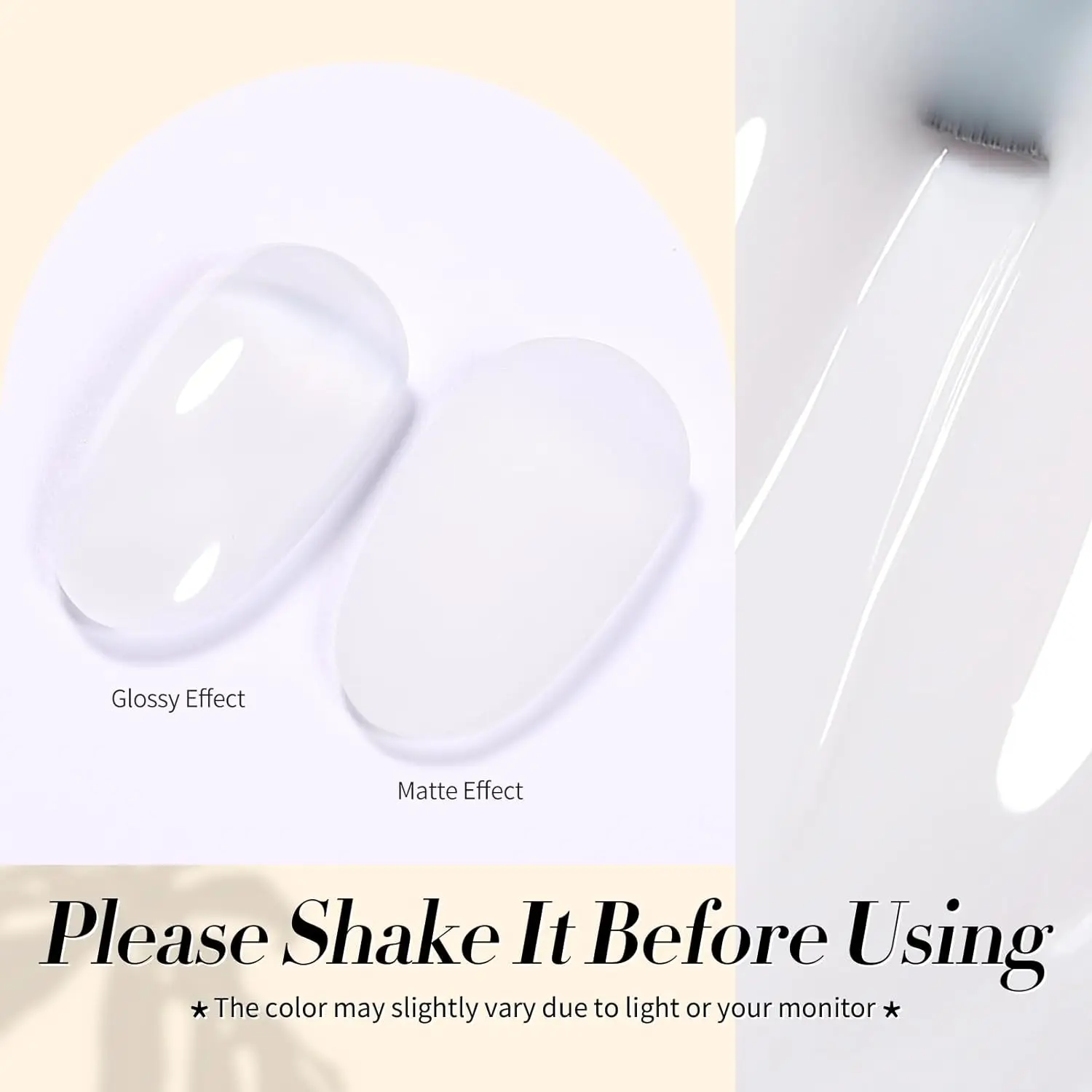 Гель-лак для ногтей BORN PRETTY молочный белый прозрачный 10 мл