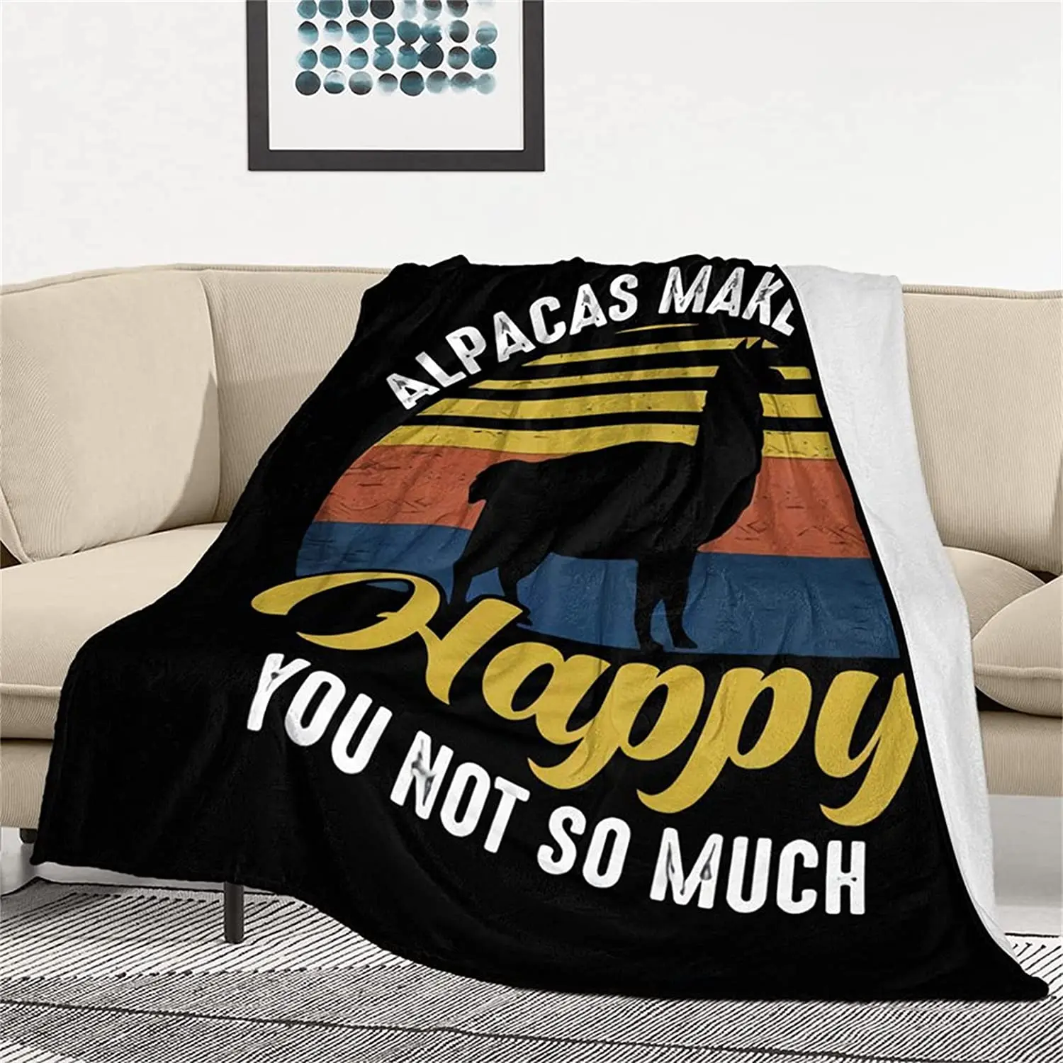 

Alpaca Blanket Super Warm Soft Flannel Throw Blanket Cozy Blanket for Women Men Kids Bed Sofa Couch Office