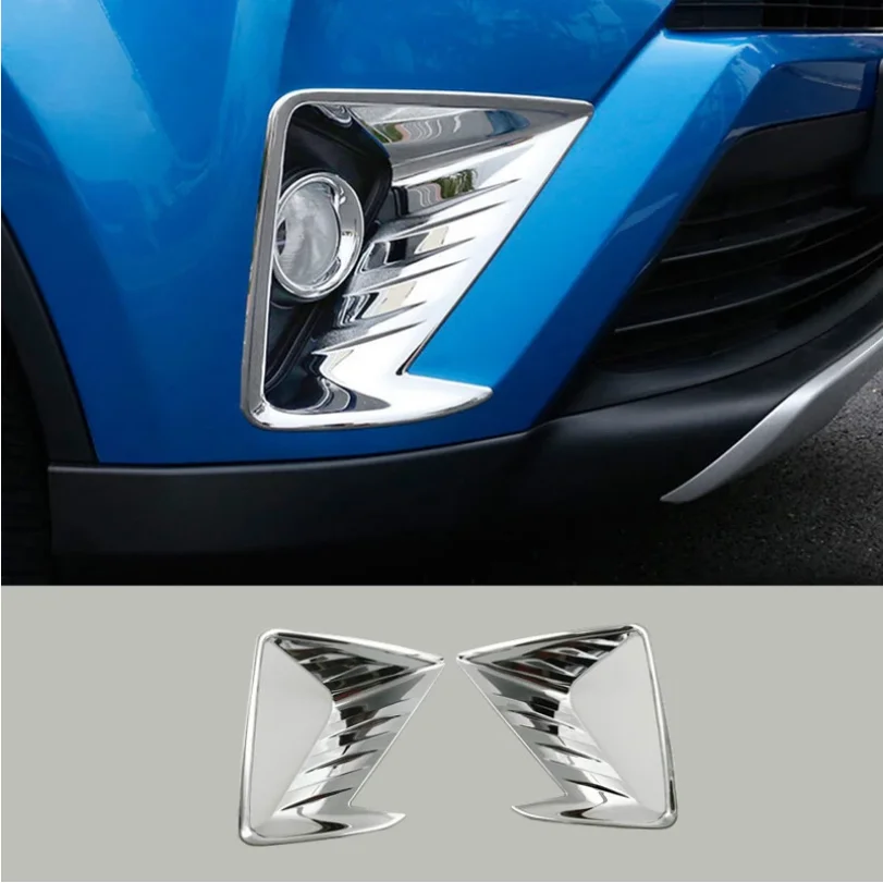 

For Toyota RAV4 Rav 4 2016 2017 2018 Accessories Fog Lights Lamps Eyelid Eyebrow Strip Decoration Cover Trim Car Styling