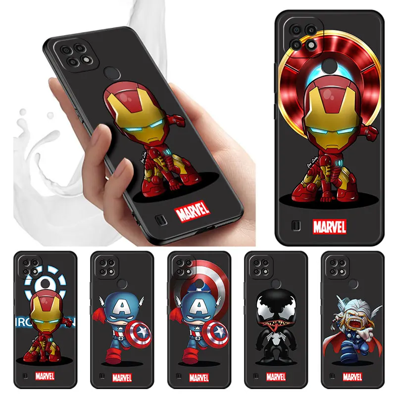 

Cover Case for Realme C3 C11 C15 C21 C21Y C25Y C35 XT GT2 Pro GT Neo Master Neo2 Neo3 Fashion Marvel Cartoon Iron Man Spiderman
