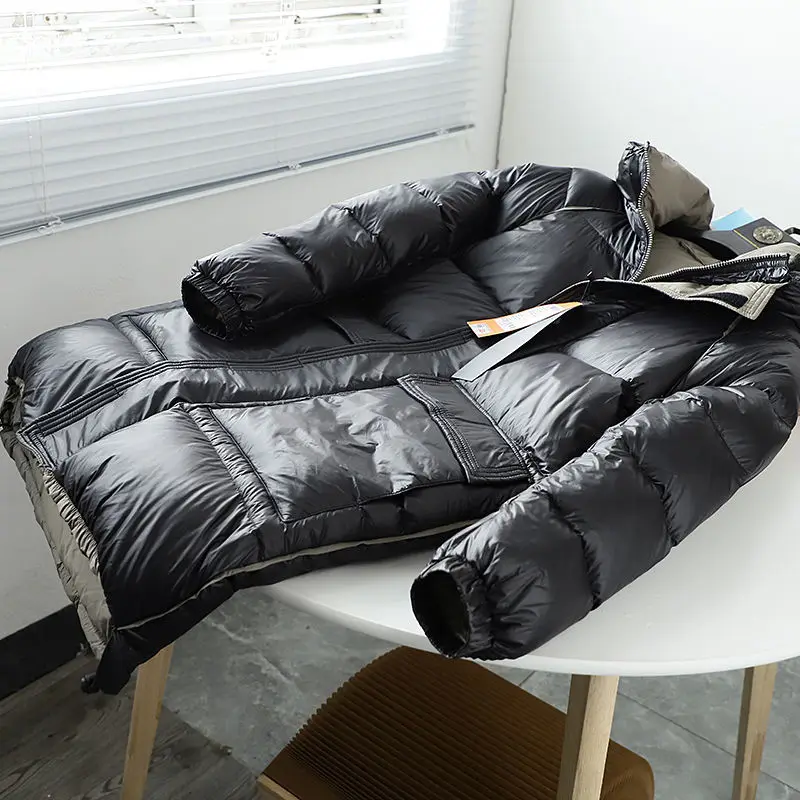 Men's Down Jacket Parkas Winter Jackets for Men Extra Fluffy  Goose Warm Jackets Men's Mid-length Puffer Jacket