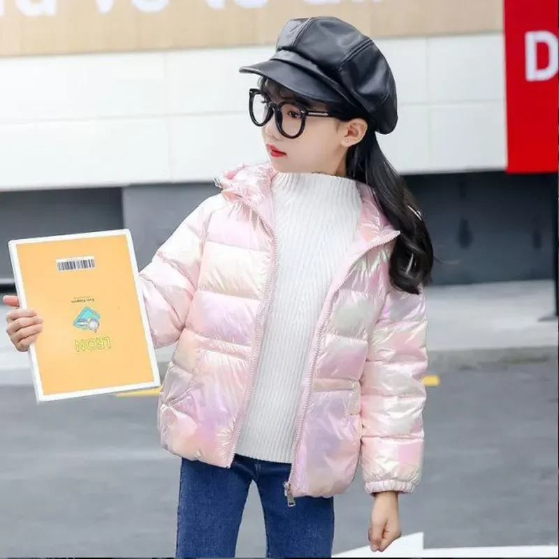 

Детская куртка с капюшоном на белом утином пуху для девочек на осень и зиму, Детские пальто, разноцветная Детская куртка в западном стиле для мальчиков, подарок на Новый год
