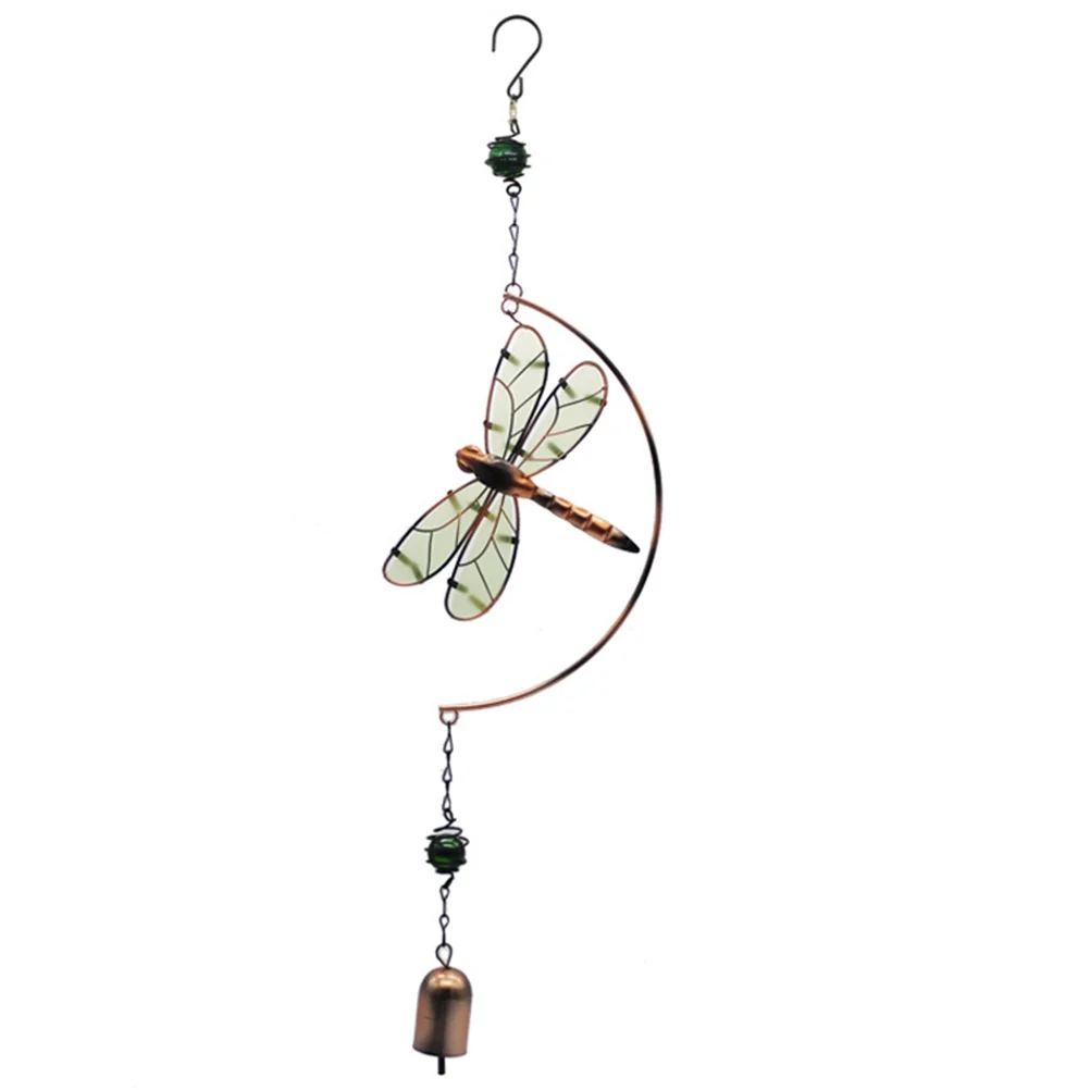 

Wind Chimes Dragonfly Chime Hummingbird Hanging Iron Bell Windchimes Outdoor Wall Gift Wrought Retro Memorial Ornament Windsock