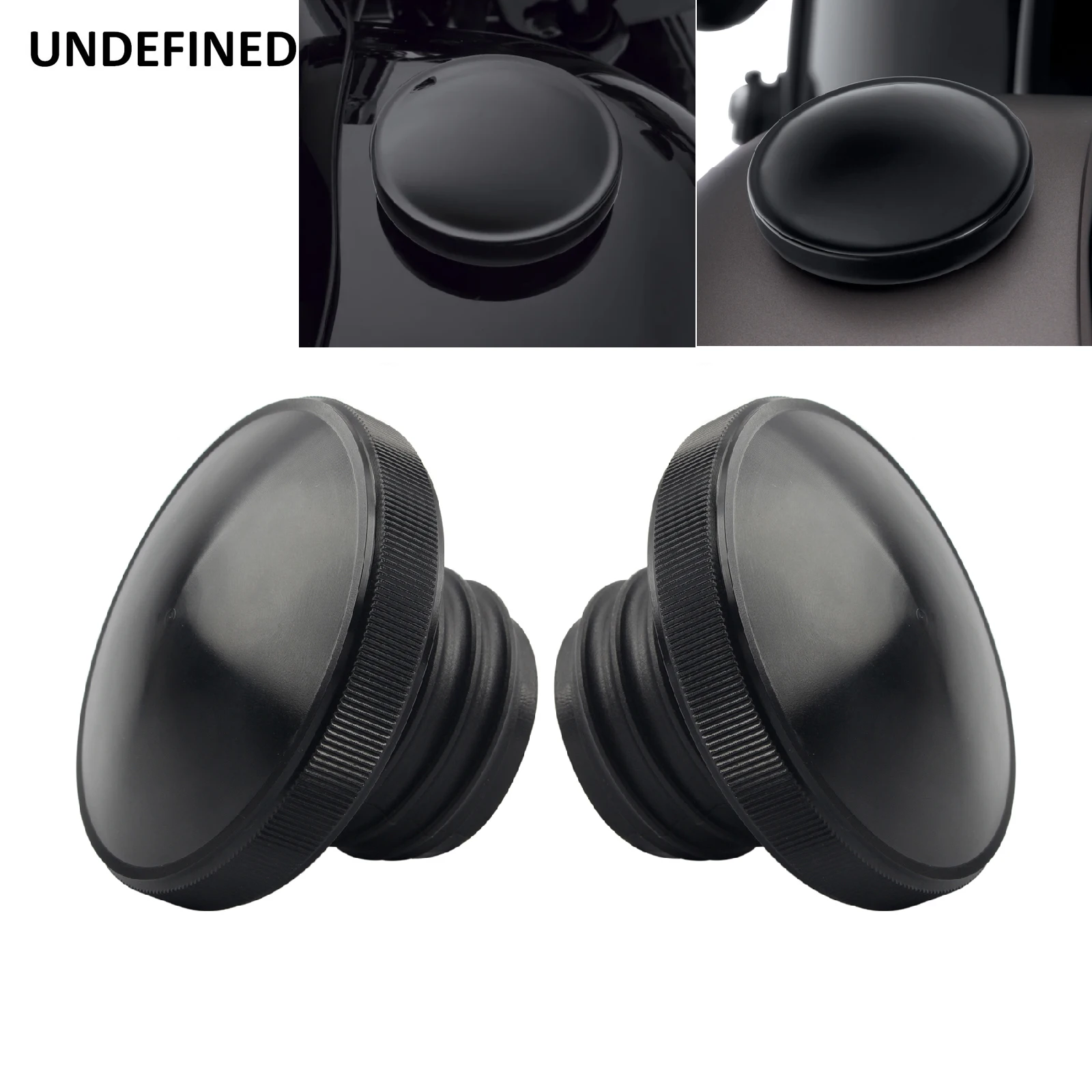 

1Pair Left Right Fuel Gas Tank Cover Vented Oil Cap Aluminum Plastic For Harley Sportster 883 1200 Road King Dyna 96-18 Softail