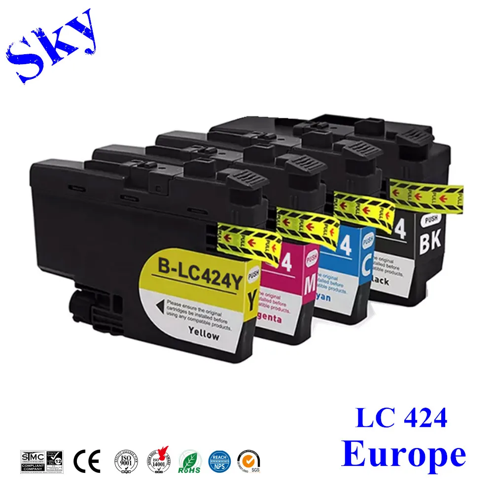 Совместимый картридж Sky LC424 LC-424 для принтера Brother DCP-J1200DW DCP-J1200W DCP-J1200WE【Европа】