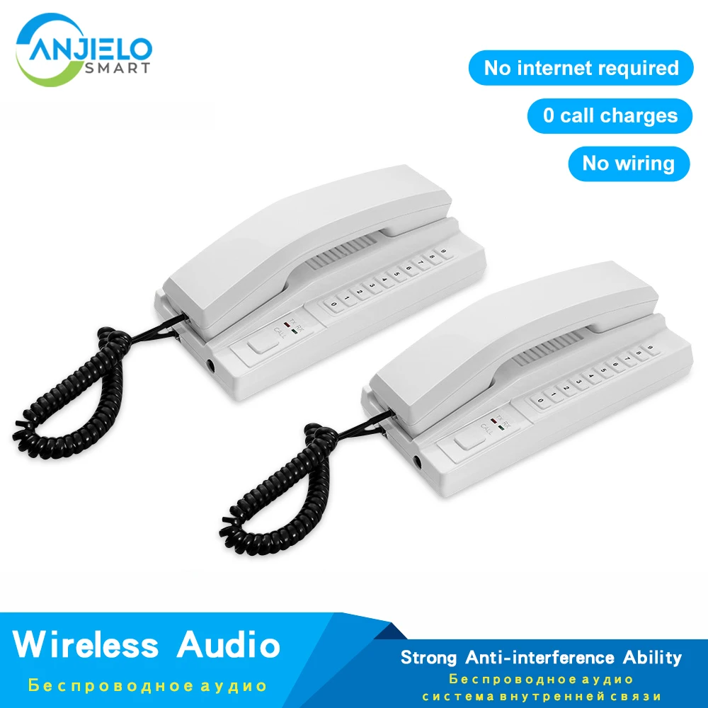 

Wireless Intercom System For Home Warehouse Office Communication Audio Door Bell Interphone Handset Intercoms For Apartment