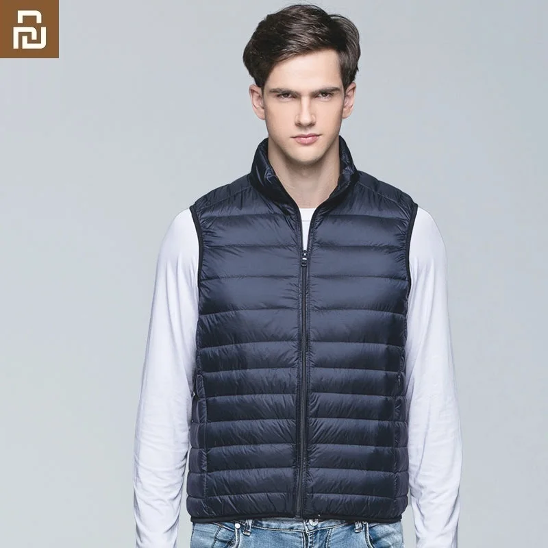 

For Xiao-mi Youpin Lightweight Down Vest Men Short Winter Men Stand-up Collar Fashion Down Vest Jacket Tide Light Warm