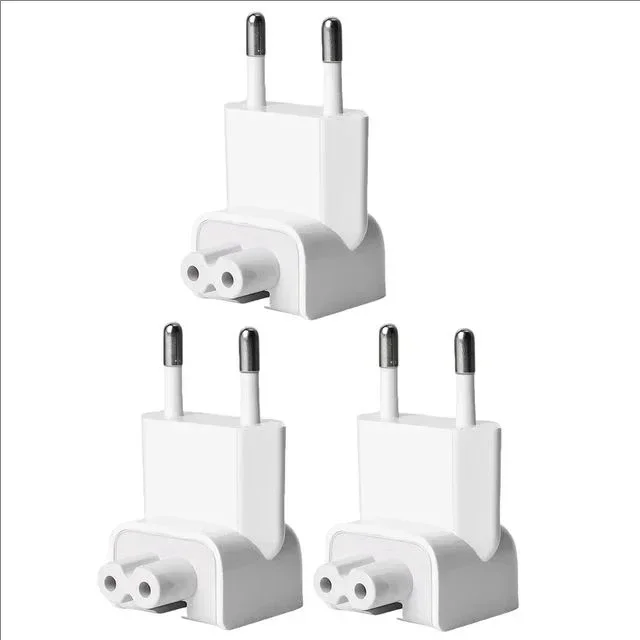 Переходник с европейской вилкой, 5/1 шт., адаптер для зарядного устройства для путешествий, разъем для настенной розетки, с утиной головкой для MacBook Mac Pro MagSafe iPad Tablet Charge