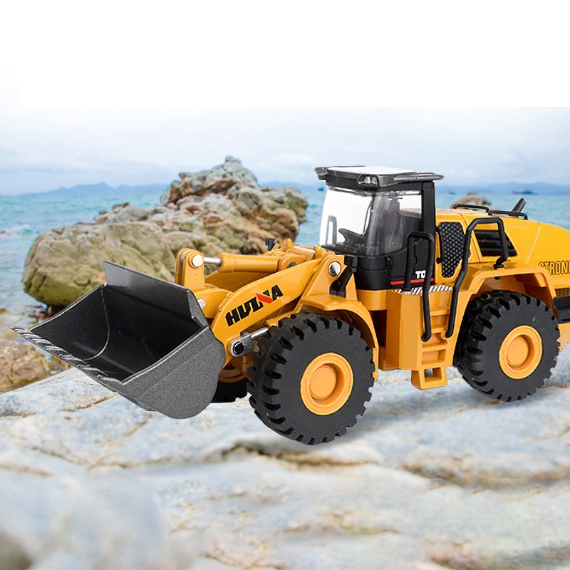 1:50 литый под давлением 4-колесный лопаточный погрузчик двухсторонний шоссейный