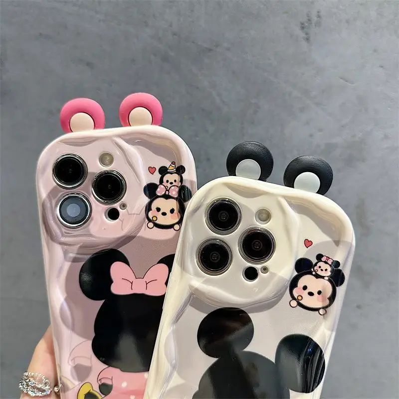 Фото Чехол с 3D-принтом Микки и Минни и ушками для Xiaomi 15T Pro, POCO X7, X6, X5, F3, X3, M3, M4, M6, F6, F7 Pro, F8, 15 Ultra, 12T №5