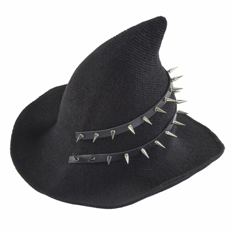 

Женская шерстяная шляпа ведьмы, женская шляпа для косплея на Хэллоуин