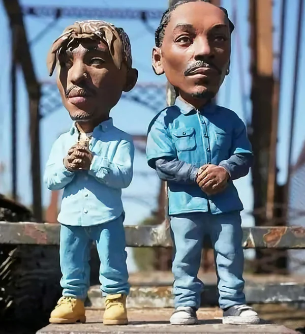 

New Rapper Star Cool Hip Hop Guy Ornaments Creative Desktop Statue Home Living Room Office Decor Doll Rapper Figurine
