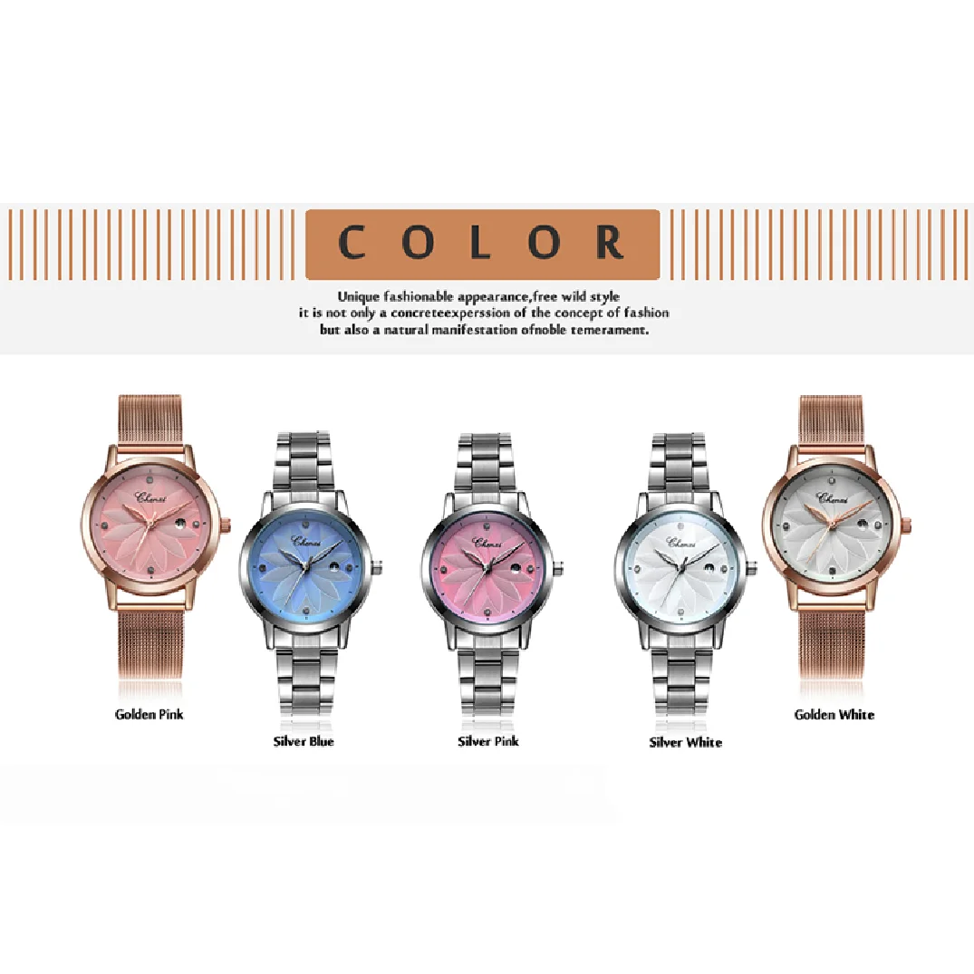 CHENXI Women Quartz Watches Ladies To Brand Luxury Wristwatches Clock Waterproof Calendar Rose Gold Analog Wrist Watches enlarge