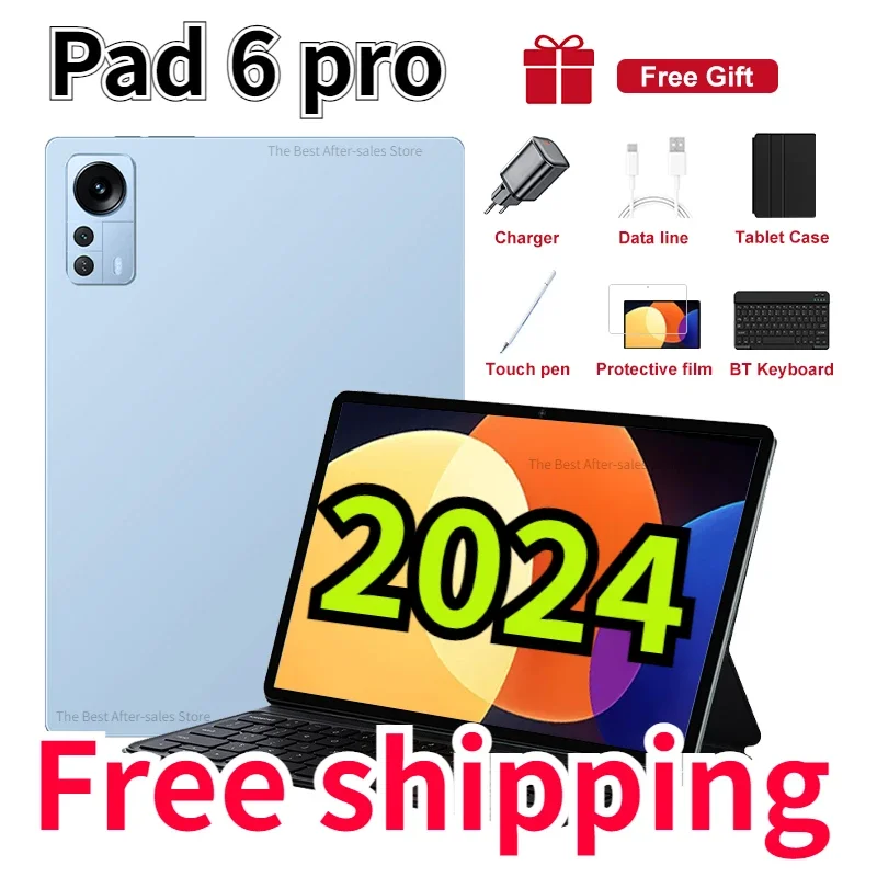 

2023 Pad 6 Pro Tablet Android 12 Snapdragon 870 IPS 12GB+512GB 5G Tablets PC 11 Inch 10000mAh Global Version Dual SIM Card WIFI