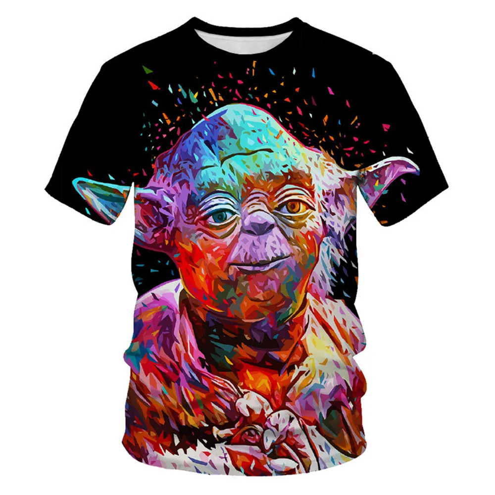 

Graffiti painting summer T-shirt graphic t shirts y2k t-shirts fallow Round neck T-shirt tops 3d printing Oversized t-shirt