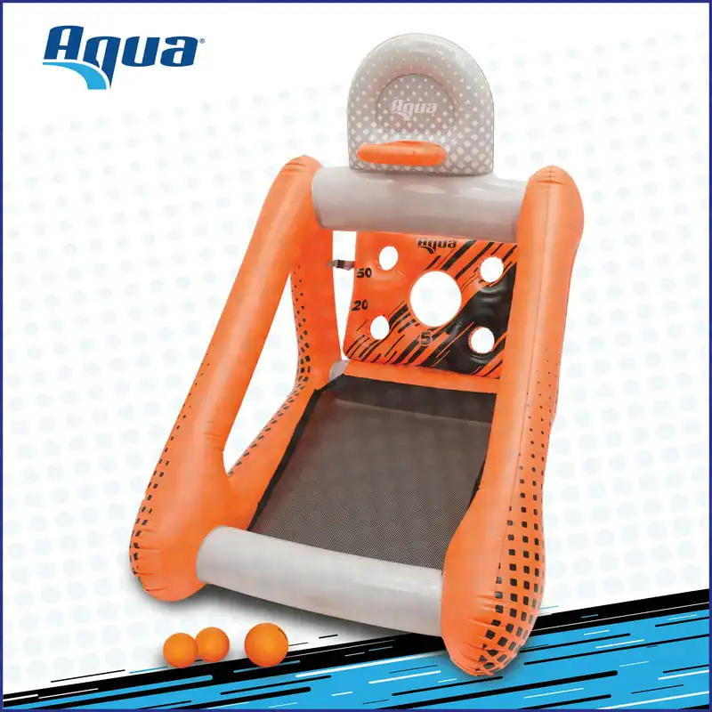 

Ultimate 4-Piece 4 Ft Basketball Inflatable Child Pool Game, Ages 5+, Orange, Unisex
