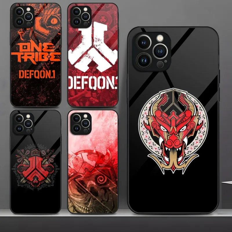Defqon 1 музыкальный фестиваль телефонный чехол из закаленного стекла для IPhone 13 12 11 14 Pro Max Mini X XR XS 8 7 6s Plus SE 2020 чехол