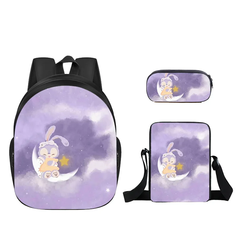 Disney Backpack Girls Cute Cartoon Printed Children's Large Capacity Schoolbag Students Pencil Box Three Sets Girls Backpack
