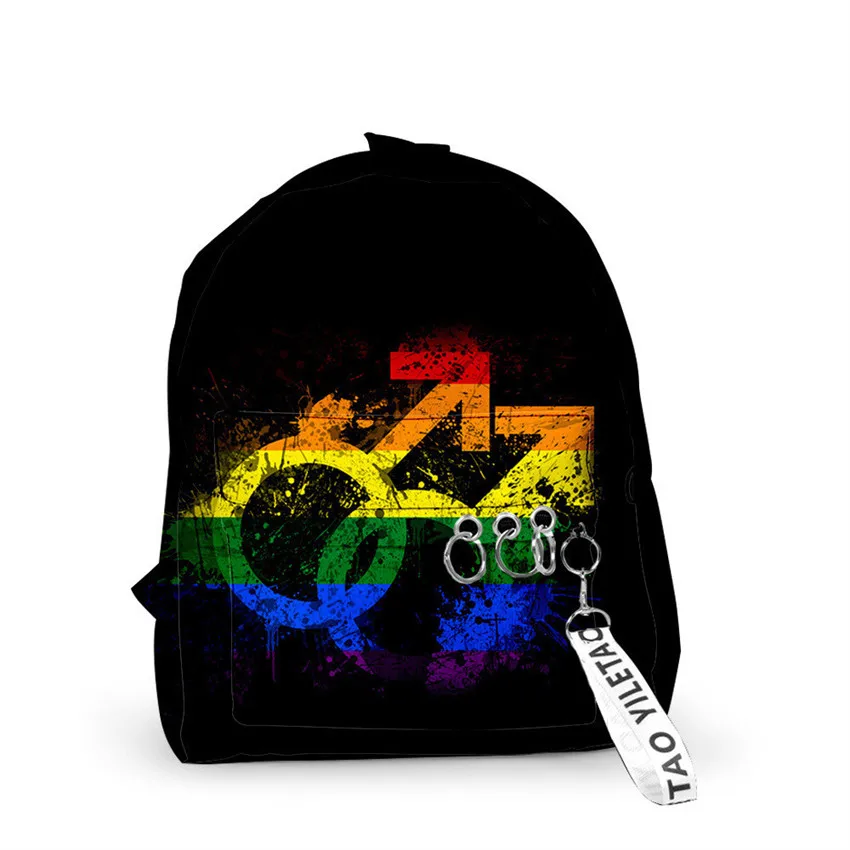 

New Print Pride LGBT lovely Backpacks For Men Women Rainbow Design Travel Bags Boys Girl Oxford Schoolbag Teenager Backpack Gift