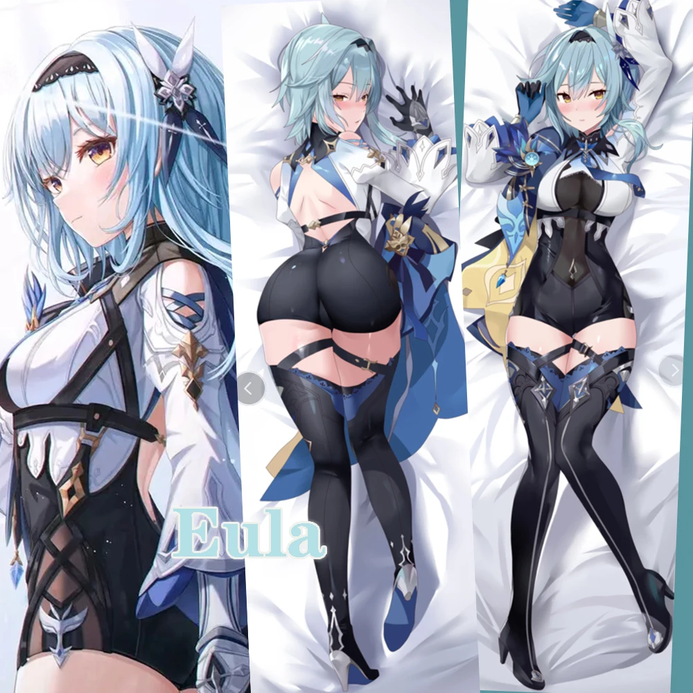 

Game Genshin Impact Eula Lawrence Pillowcase Double-Sided Anime Printed Dakimakura Pillow Covers Bedding Hugging Body