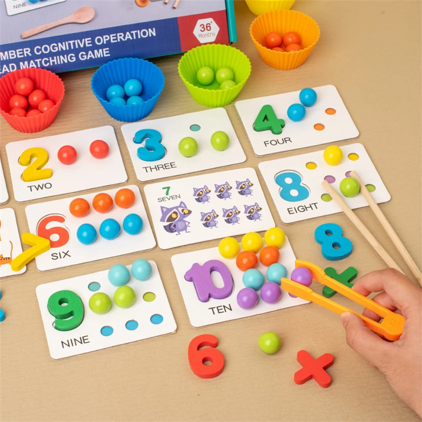 

Montessori Wooden Toys Clip The Beads Practical Life Materials Montessori Toys For 3 Year Olds Teaching Aid Children Gift D64Y