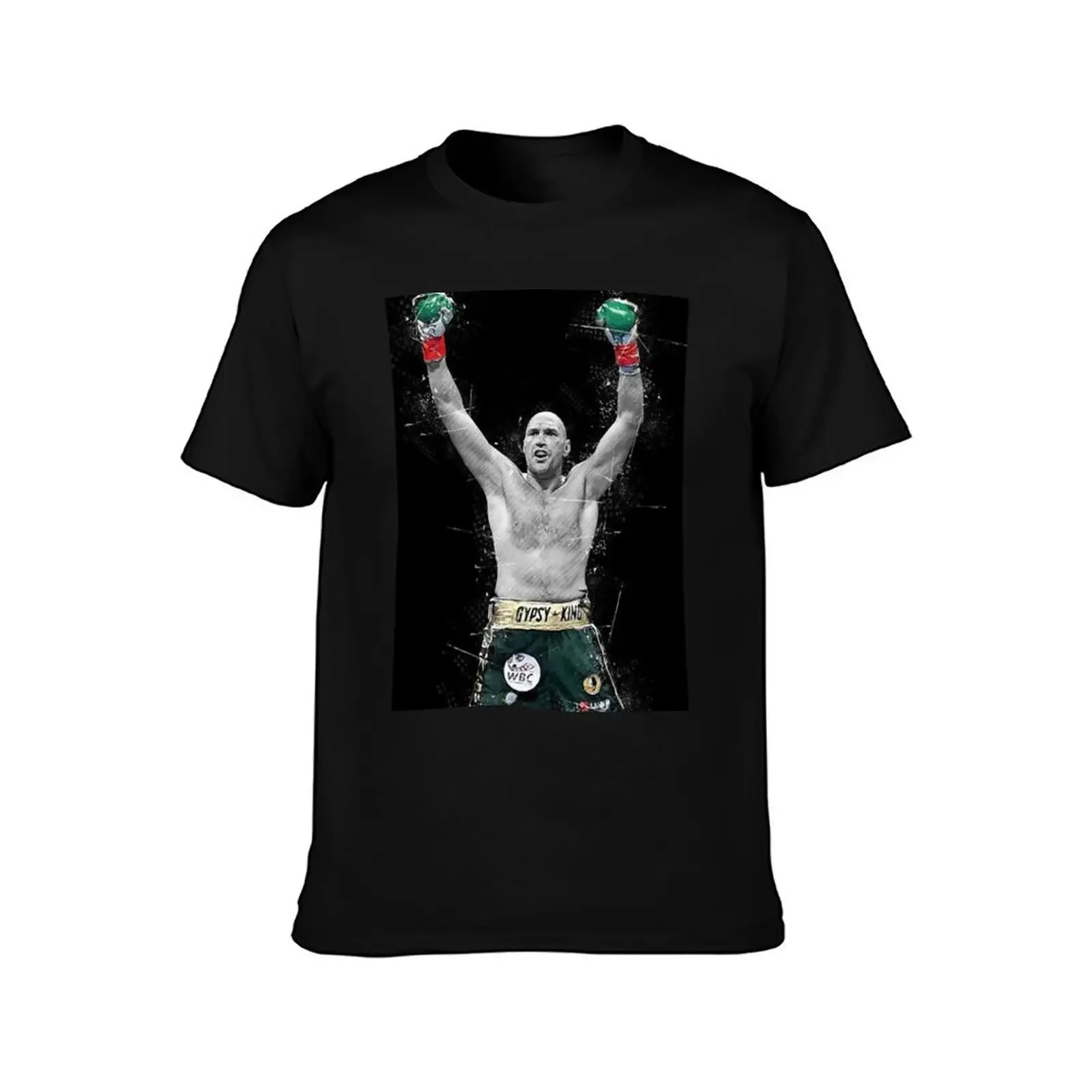 Фото Футболка King Tyson Fury, футболки с графическим рисунком, топы больших размеров, рубашки с графическим рисунком, быстросохнущие винтажные футболки для мужчин №2