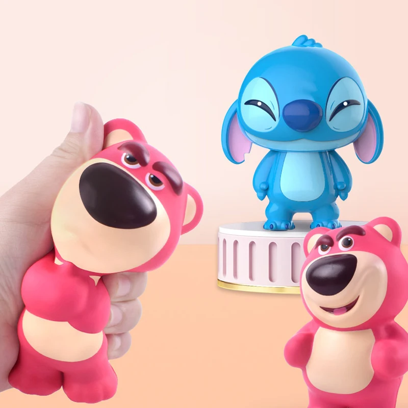 Игрушки для декомпрессии Disney мишка клубничный медведь Лило и Стич модель куклы с
