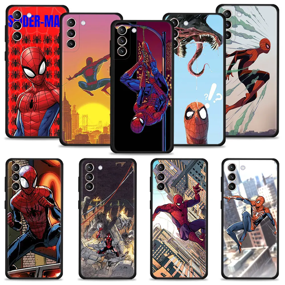 

Marvel SpiderMan Peter Parker Comics Case For Samsung Galaxy S22 S21 S20 Ultra FE S10 S9 S8 Plus S10e Note 20Ultra 10Plus Capa